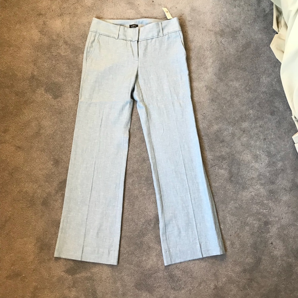 Light Blue Linen Trousers